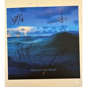 Papa Roach - Who Do You Trust Signed LP Size Card Autographed #2